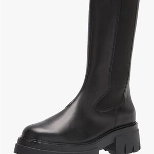 NEW ASH Black Leather Chelsea Lennox Lug Sole Boots
